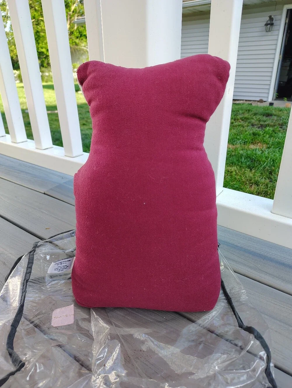 Golf Club Set Door Stop Pillow - Red and Green